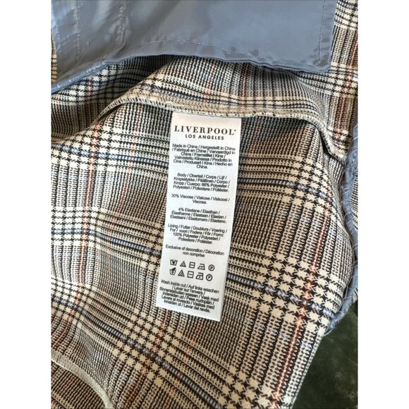 Liverpool Los Angeles Blazer Women's Sz SmOpen Front Plaid w/Pockets Work Office - Picture 7 of 7